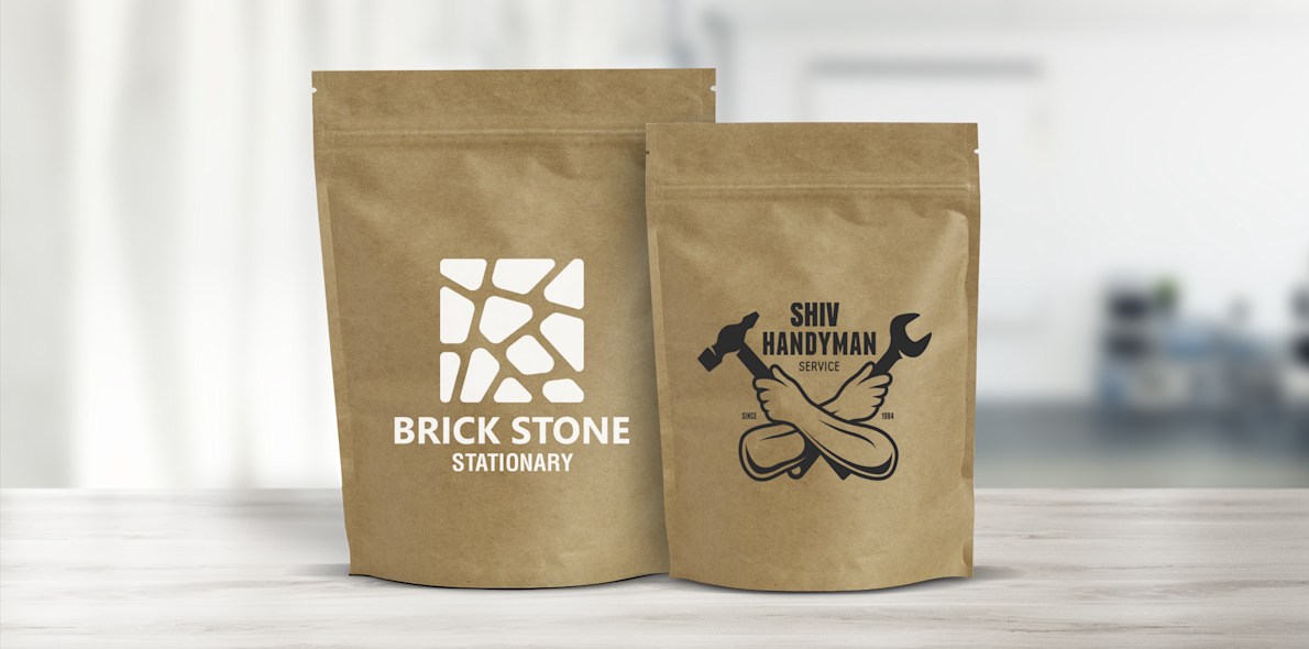Custom printed kraft stand online up pouches
